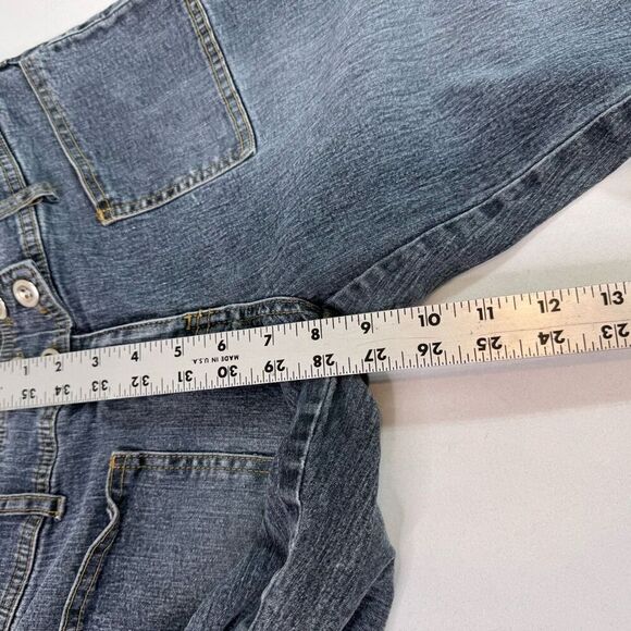 VTG Angels Jeans Womens 13 Blue Cropped y2k Low Rise No Back Pockets - Picture 3 of 10